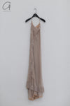 marc le bihan two-piece embellished maxi dress 21221 BEIGE